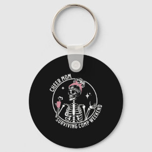 Skeleton Coffee Cheer Mum Surviving Comp Weekend M Key Ring