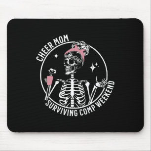 Skeleton Coffee Cheer Mum Surviving Comp Weekend M Mouse Mat