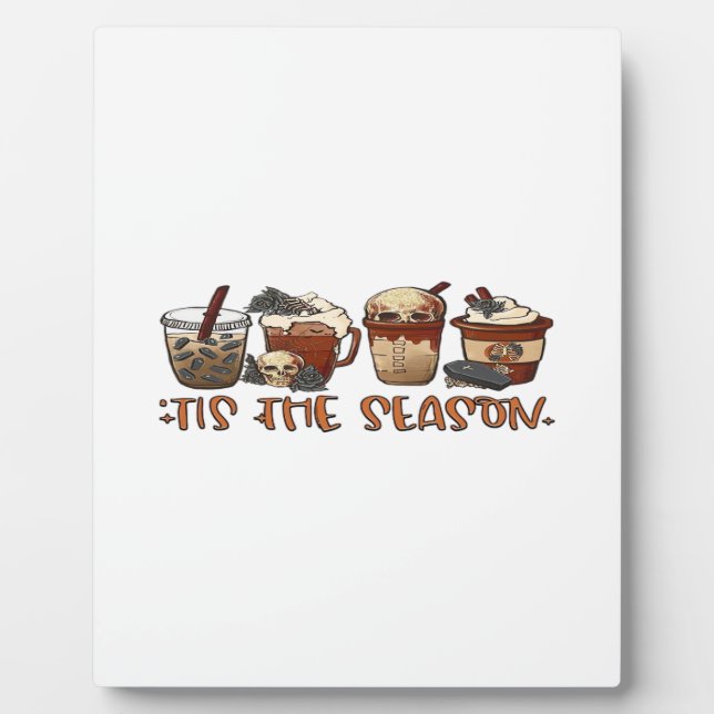 Skeleton Coffee Cups Coffee Lover Plaque (Front)