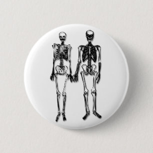 Skeleton Couple 6 Cm Round Badge