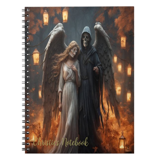 Skeleton Couple, Dark Romance Notebook (Front)