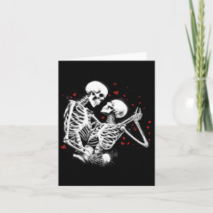 Skeleton Couple For Halloween Valentine's Day Of T Card