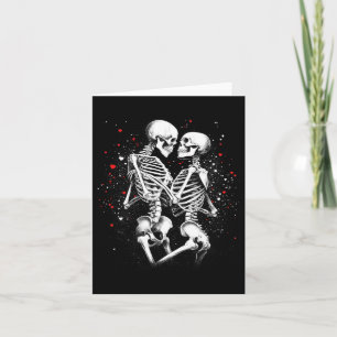 Skeleton Couple For Halloween Valentine's Day Of T Card