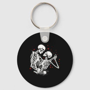 Skeleton Couple For Halloween Valentine's Day Of T Key Ring