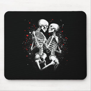 Skeleton Couple For Halloween Valentine's Day Of T Mouse Mat