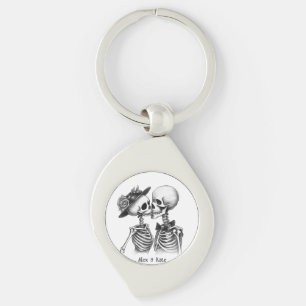Skeleton Couple Key Ring