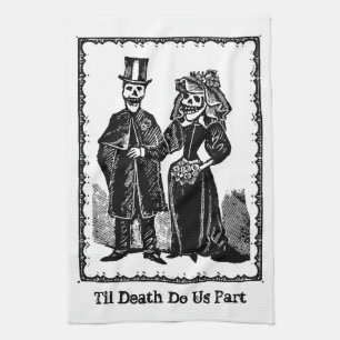 Skeleton Couple - Ktichen Towel (Customise)