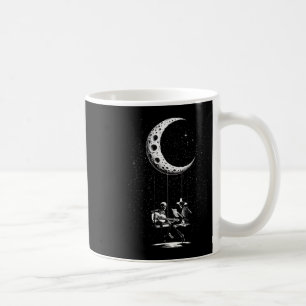 Skeleton Couple Moon Playing Guitar Halloween Coffee Mug