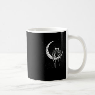 Skeleton Couple On Moon Fun Halloween Costume Men Coffee Mug