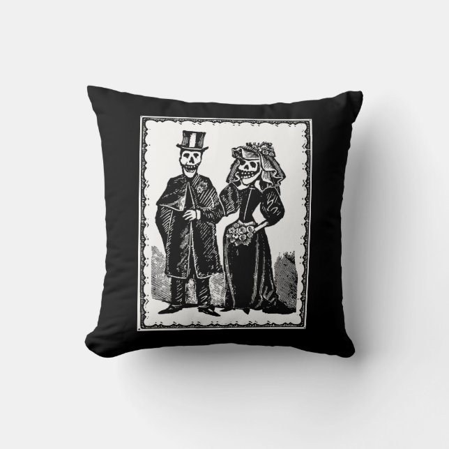 Skeleton Couple - Pillow #1 (Front)