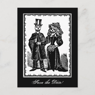 Skeleton Couple (Save The Date) - Postcard