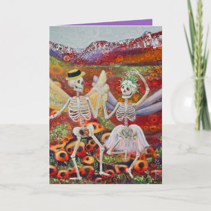 Skeleton Couple Spooky Romance Card
