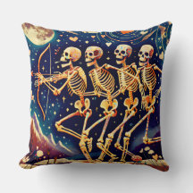 Skeleton Couple Valentine's Day Cushion
