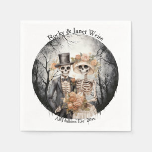Skeleton Couple Wedding Napkin
