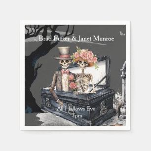 Skeleton Couple Wedding Napkin
