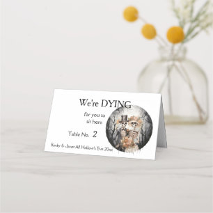 Skeleton Couple Wedding  Place Card