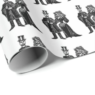 Skeleton Couple - Wrapping Paper (Customise)