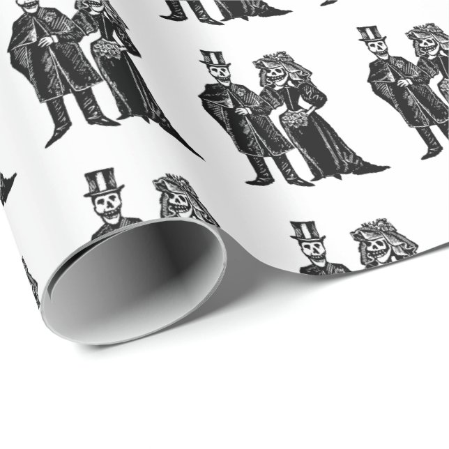 Skeleton Couple - Wrapping Paper (Customise) (Roll Corner)