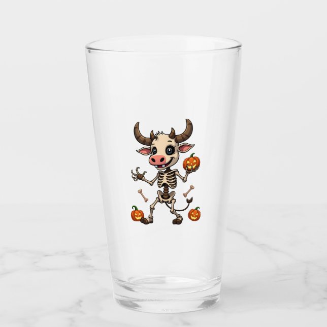 Skeleton Cow Parade Glass (Front)
