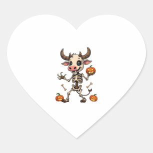 Skeleton Cow Parade Heart Sticker