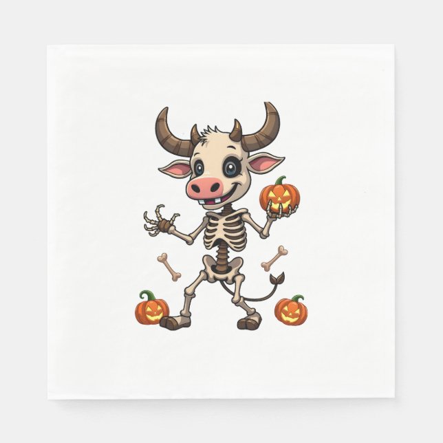Skeleton Cow Parade Napkin (Front)