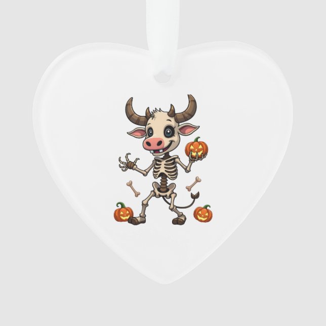 Skeleton Cow Parade Ornament (Front)