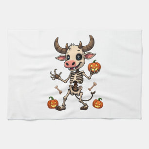 Skeleton Cow Parade Tea Towel