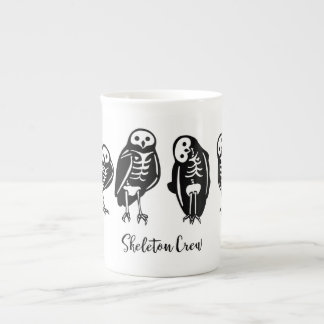Skeleton Crew Owl Quartet Bone China Mug
