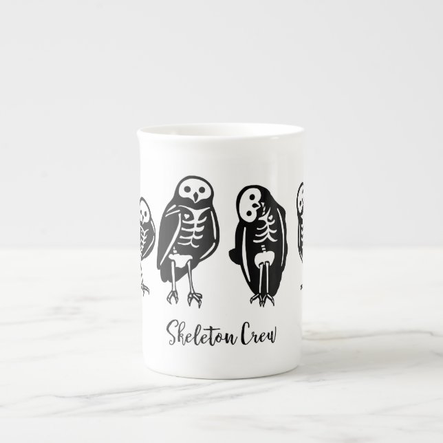 Skeleton Crew Owl Quartet Bone China Mug (Front)