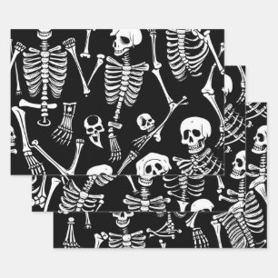 Skeleton Crew Wrapping Paper Sheet