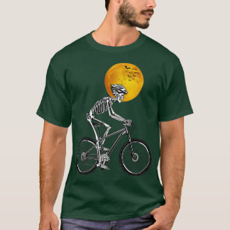 Skeleton Cycling Bicycle Bike Halloween Costume T-Shirt