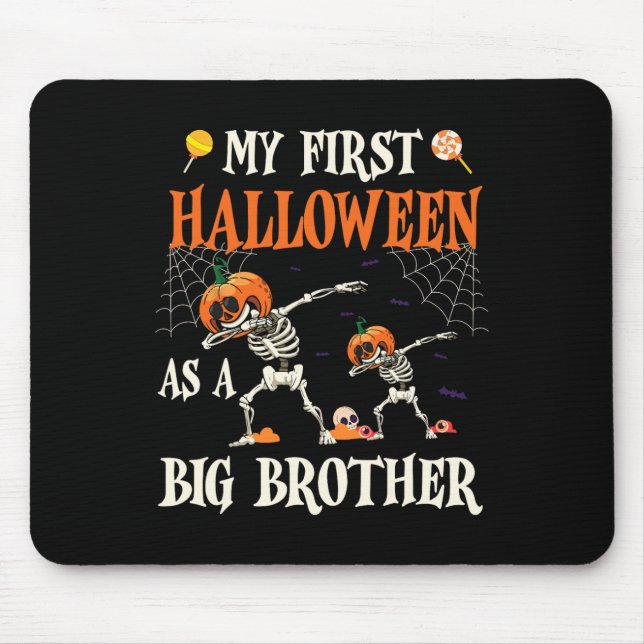 Skeleton Dabbin Together My First Halloween As A B Mouse Mat (Front)