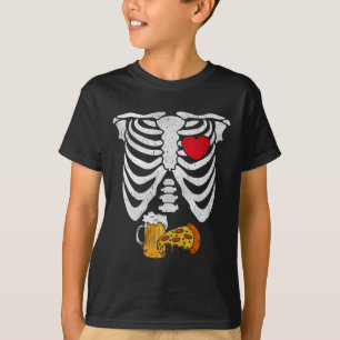 Skeleton Dad Halloween Pregnancy Couples Costumes T-Shirt