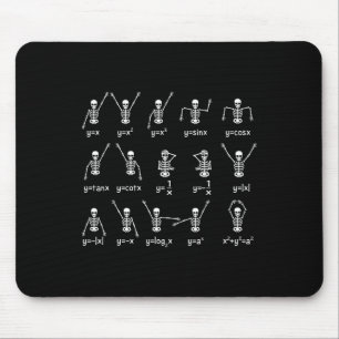 Skeleton Dance Figures Equation Math Teacher Hallo Mouse Mat