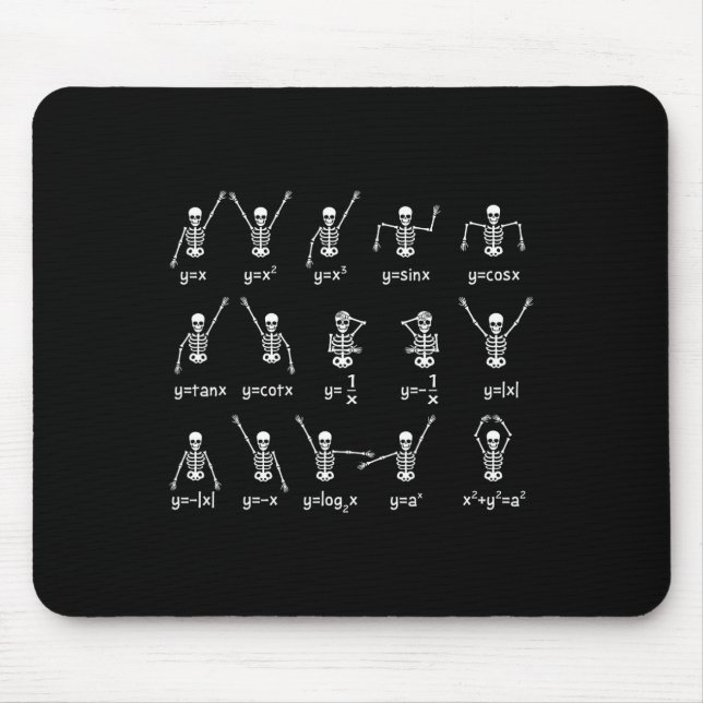 Skeleton Dance Figures Equation Math Teacher Hallo Mouse Mat (Front)