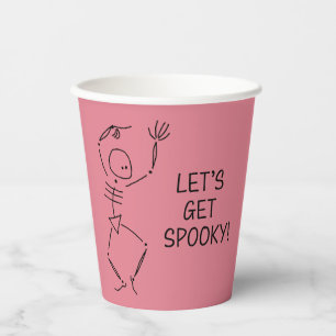 Skeleton Dance Halloween paper cup - pink