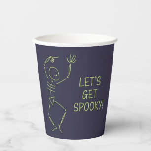Skeleton Dance Halloween paper cup - purple