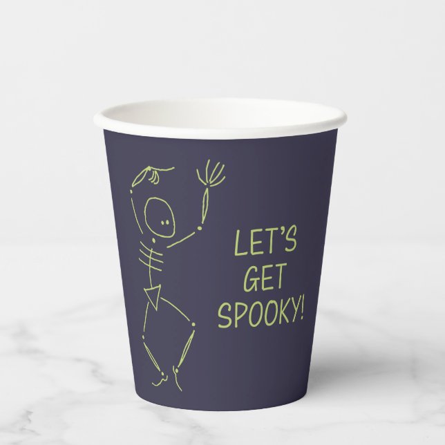 Skeleton Dance Halloween paper cup - purple (Front)