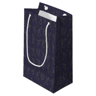 Skeleton Dance Halloween small gift bag - purple