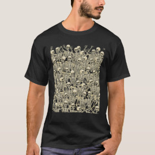 Skeleton Dance Of Death Macabre Funny Halloween Da T-Shirt