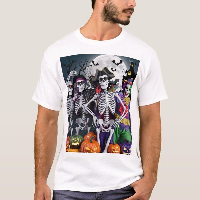 Skeleton Dance-Off Halloween T-Shirt (Front)