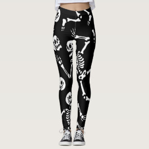 Skeleton Dance Party: Halloween Seamless Leggings