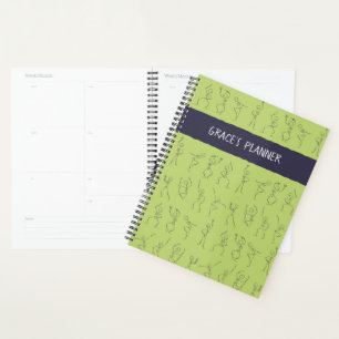 Skeleton Dance planner - green