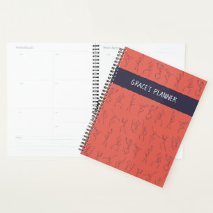 Skeleton Dance planner - orange