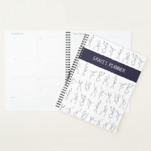 Skeleton Dance planner - white