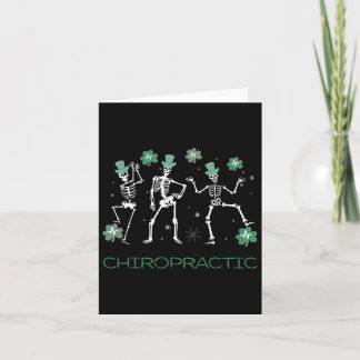 Skeleton Dancing Chiropractic Chiro Squad St Patri Card