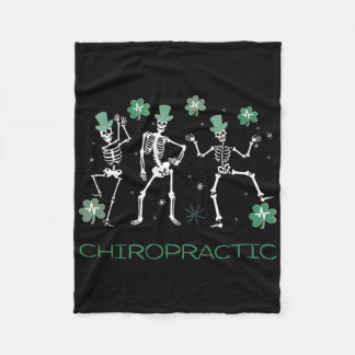 Skeleton Dancing Chiropractic Chiro Squad St Patri Fleece Blanket