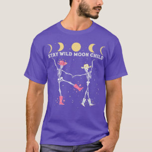 Skeleton Dancing Cowboy Stay Wild Moon Child Weste T-Shirt