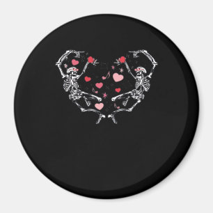 Skeleton Dancing Heart Valentine's Day Gift Skull Magnet