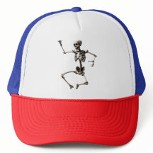 Skeleton dancing in a dynamic pose